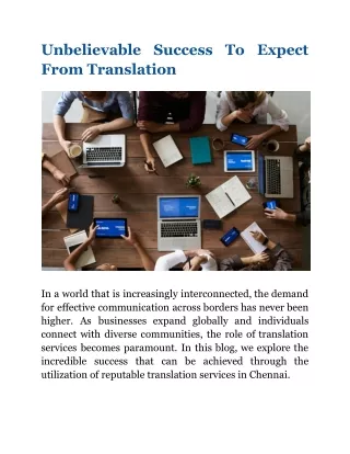 Unbelievable Journey of Translation Services