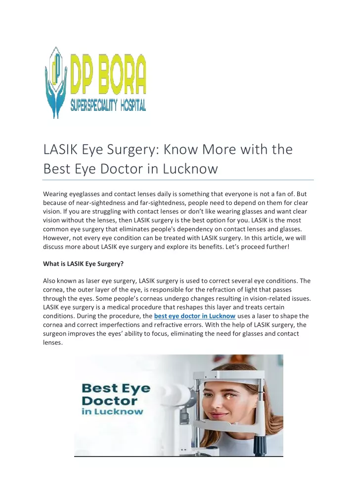 lasik eye surgery know more with the best