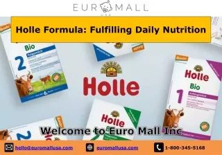 Holle Formula - Fulfilling Daily Nutrition