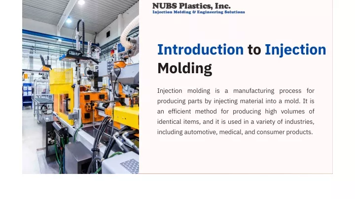 introduction to injection molding