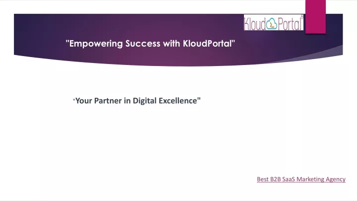 empowering success with kloudportal