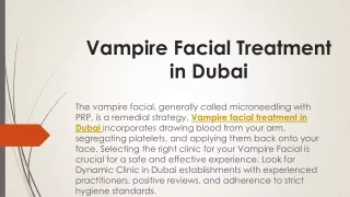 Vampire Facial Treatment in Dubai 2.