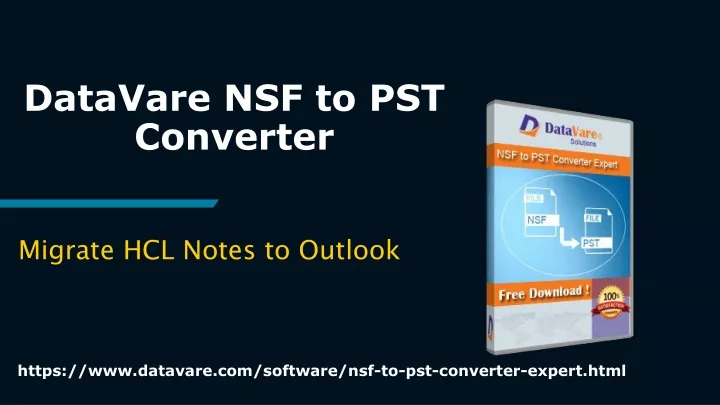 datavare nsf to pst converter