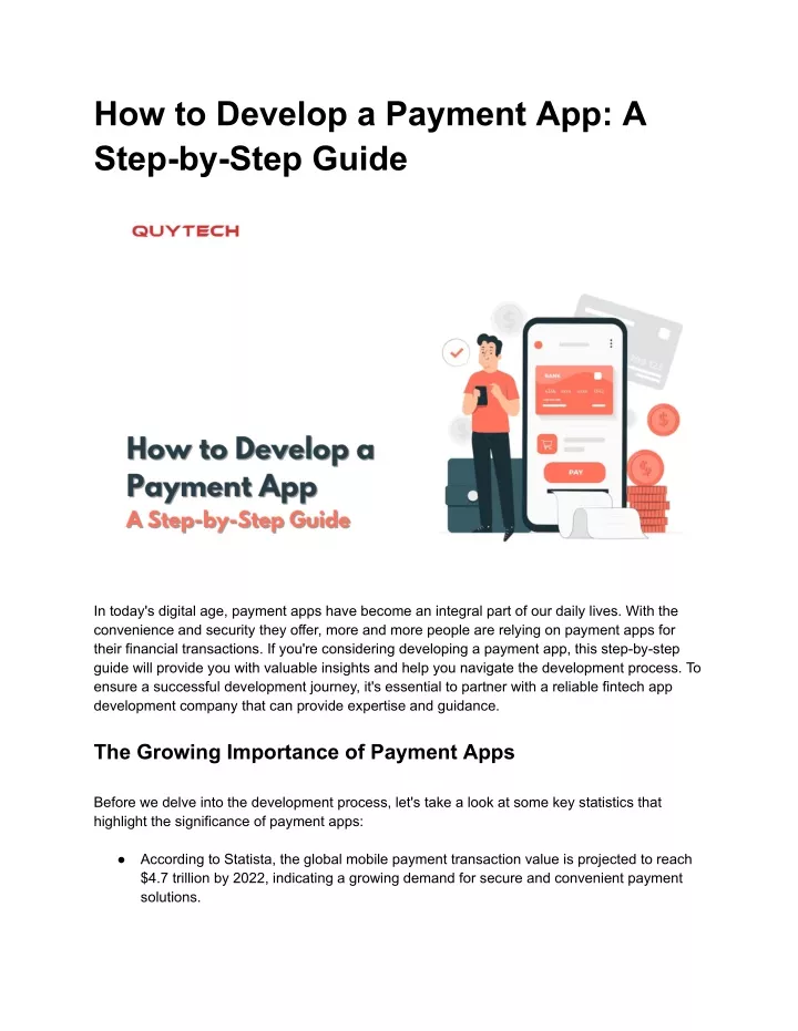how to develop a payment app a step by step guide