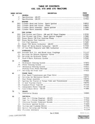 CASE IH 570 Tractor Service Repair Manual