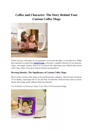 coffee and character the story behind your custom