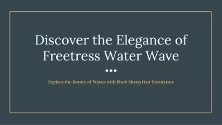Discover the Elegance of Freetress Water Wave