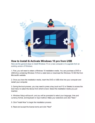 How to Install & Activate Windows 10 pro from USB (1)