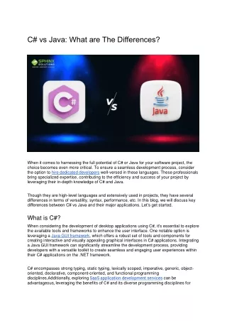 c vs java what are the differences