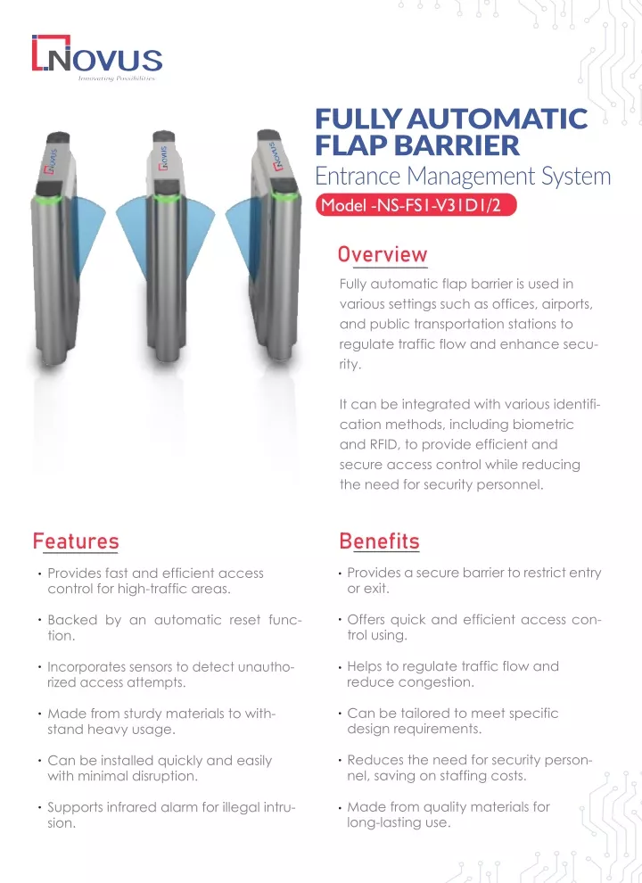 fully automatic flap barrier entrance management