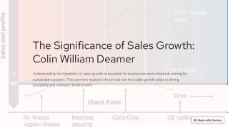 The Significance of Sales Growth: Colin William Deamer