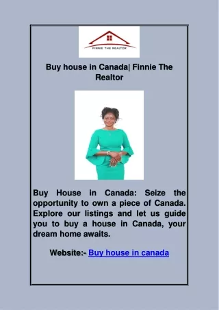 Buy house in Canada| Finnie The Realtor