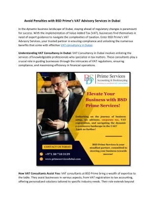 avoid penalties with bsd prime s vat advisory