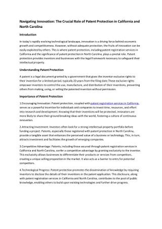 navigating innovation the crucial role of patent