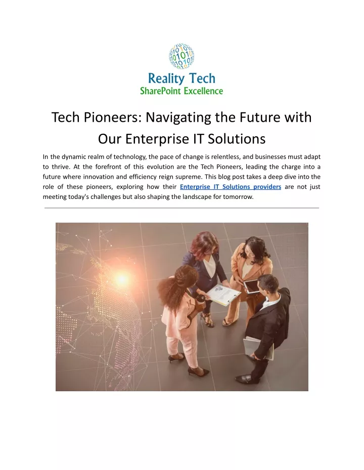 tech pioneers navigating the future with