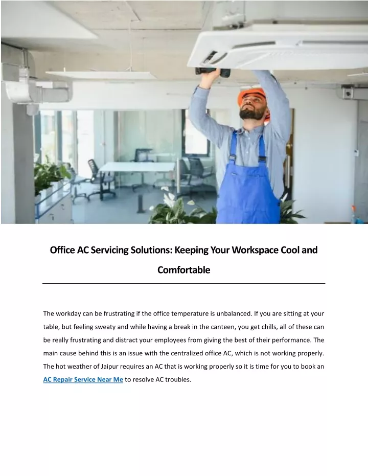 office ac servicing solutions keeping your