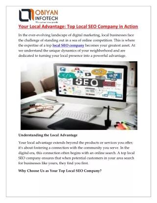 your local advantage top local seo company