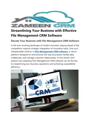 Streamlining Your Business with Effective File Management CRM Software