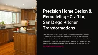 Precision Home Design & Remodeling - Crafting San Diego Kitchen Transformations