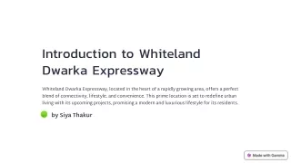 How Whiteland Dwarka Expressway is Redefining Residential Spaces in Gurgaon?