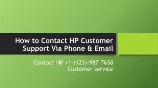 How to Contact HP Customer Support Via Phone & Email