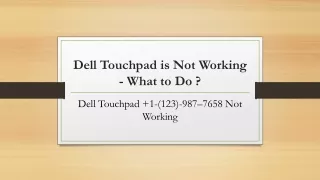 Dell Touchpad is Not Working - What to Do ?