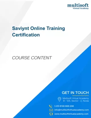 Saviynt Online Training Certification