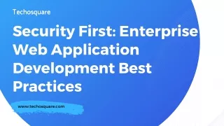 security first enterprise web application