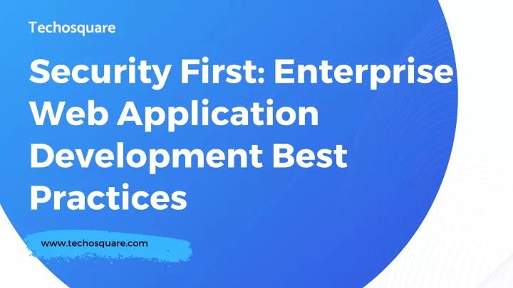 security first enterprise web application