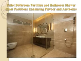 Toilet Bathroom Partition and Bathroom Shower Glass Partition Enhancing Privacy and Aesthetics