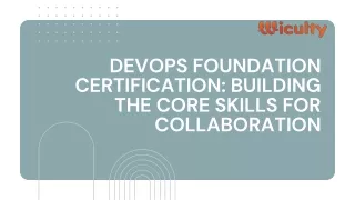 devops foundation certification building the core