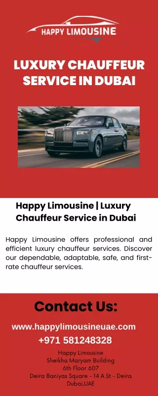 Happy Limousine | Luxury Chauffeur Service in Dubai