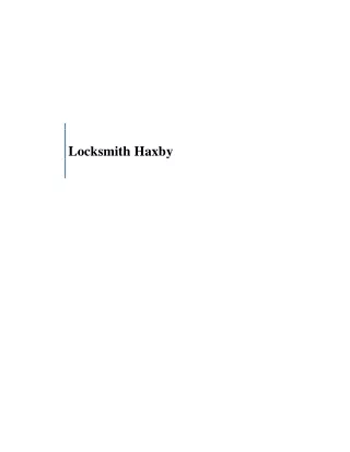 Locksmith Haxby