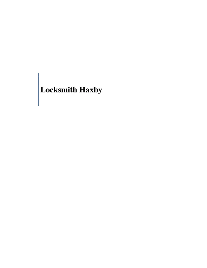 locksmith haxby