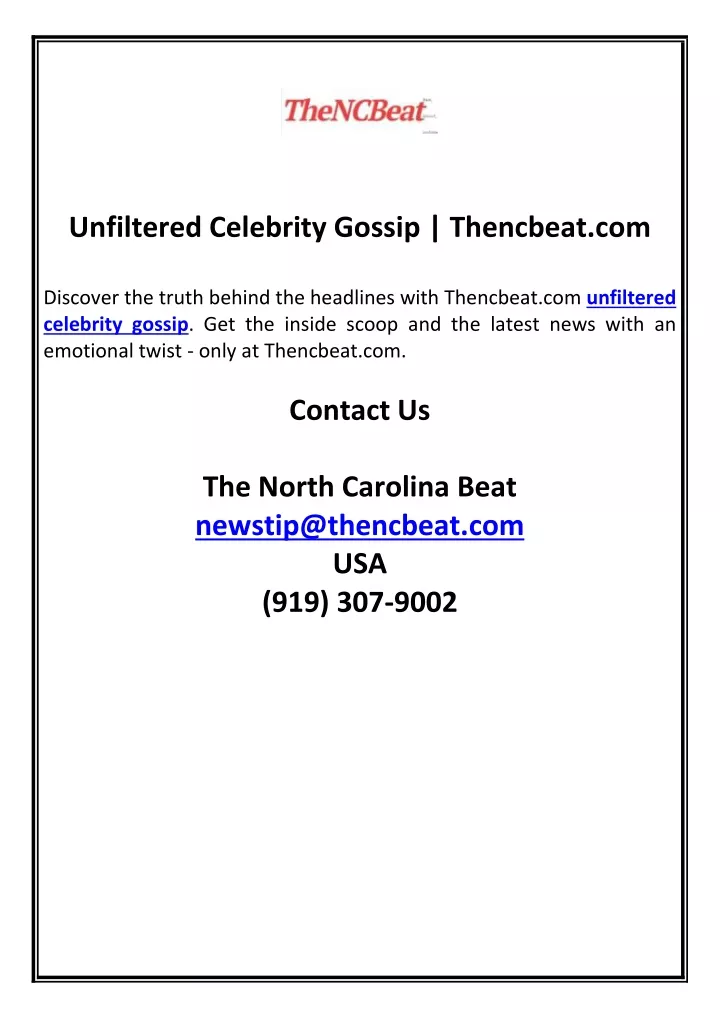 unfiltered celebrity gossip thencbeat com