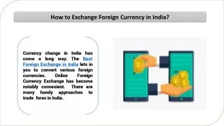 How to exchange foreign currency in India