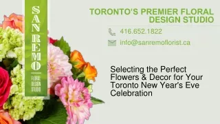Choosing Flowers Decoration for Toronto's New Year's Eve Celebration