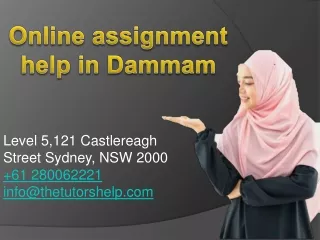 Online assignment help in Dammam