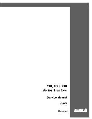 CASE IH 730 Series Tractor Service Repair Manual