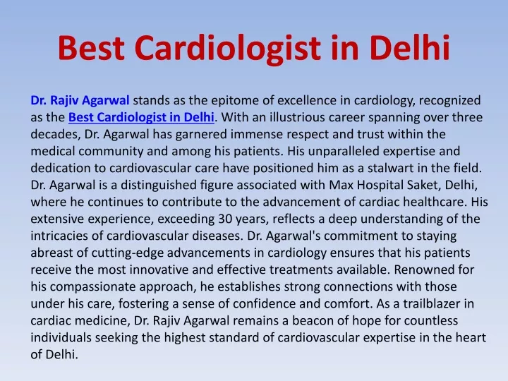 best cardiologist in delhi