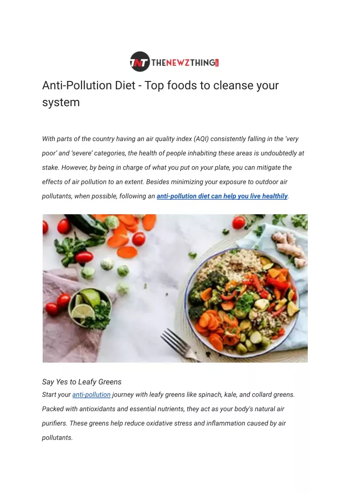 anti pollution diet top foods to cleanse your