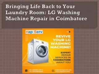 LG Washing Machine Repair in Coimbatore - new