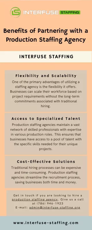 Benefits of Partnering with a Production Staffing Agency