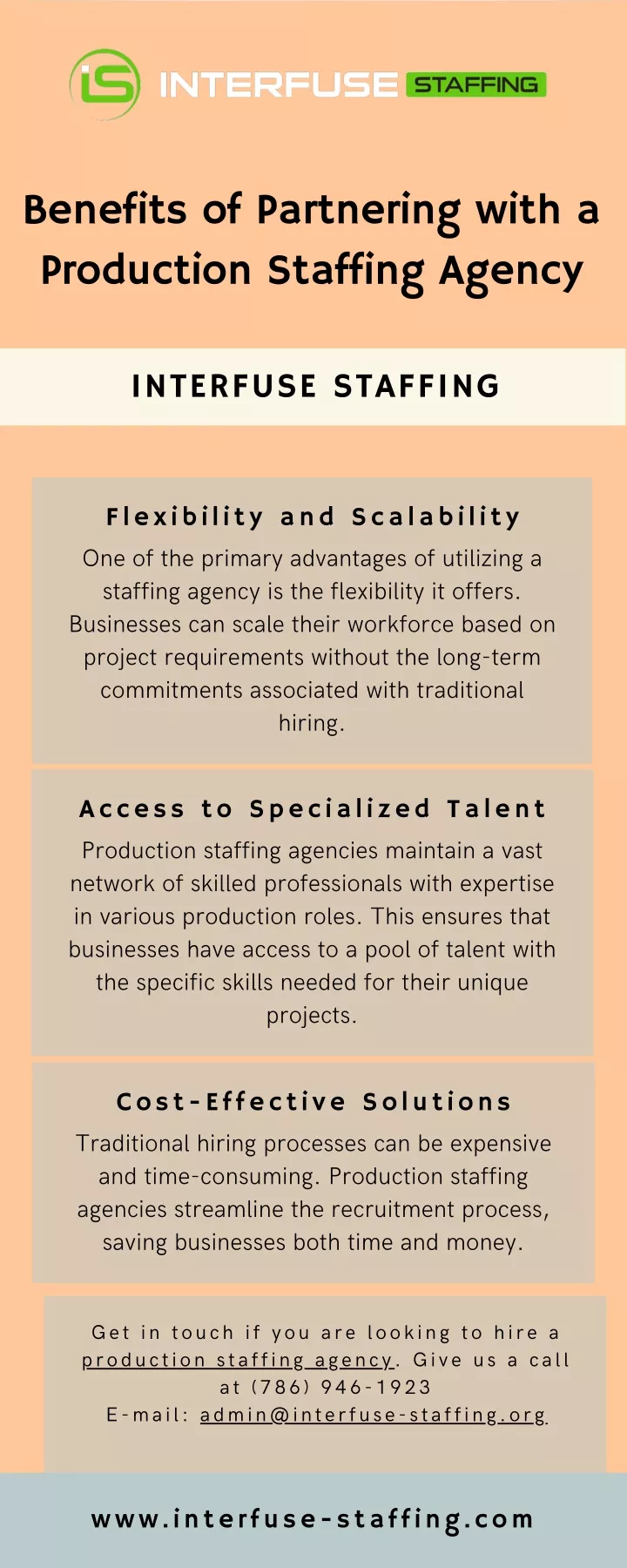 benefits of partnering with a production staffing