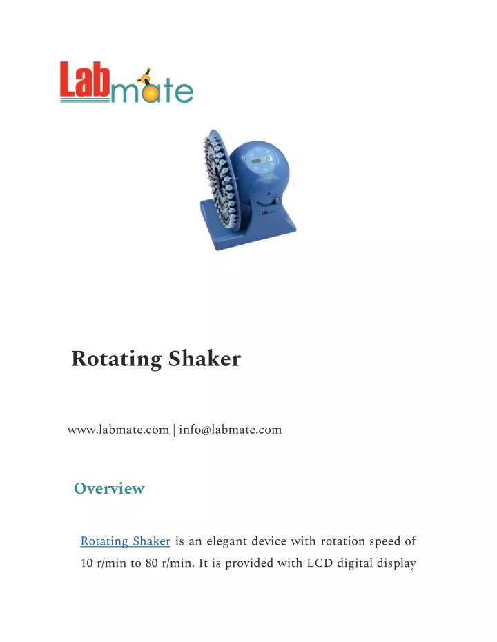 rotating shaker