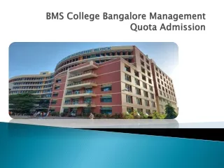 BMS College Bangalore Management Quota Admission