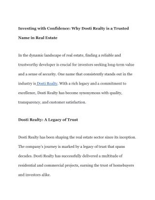 Investing with Confidence_ Why Dosti Realty is a Trusted Name in Real Estate (1)
