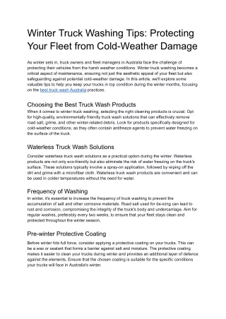 Winter Truck Washing Tips_ Protecting Your Fleet from Cold-Weather Damage
