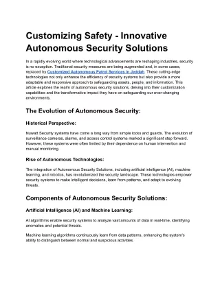 Customizing Safety - Innovative Autonomous Security Solutions (1)