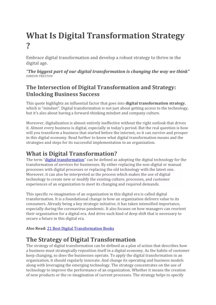 what is digital transformation strategy